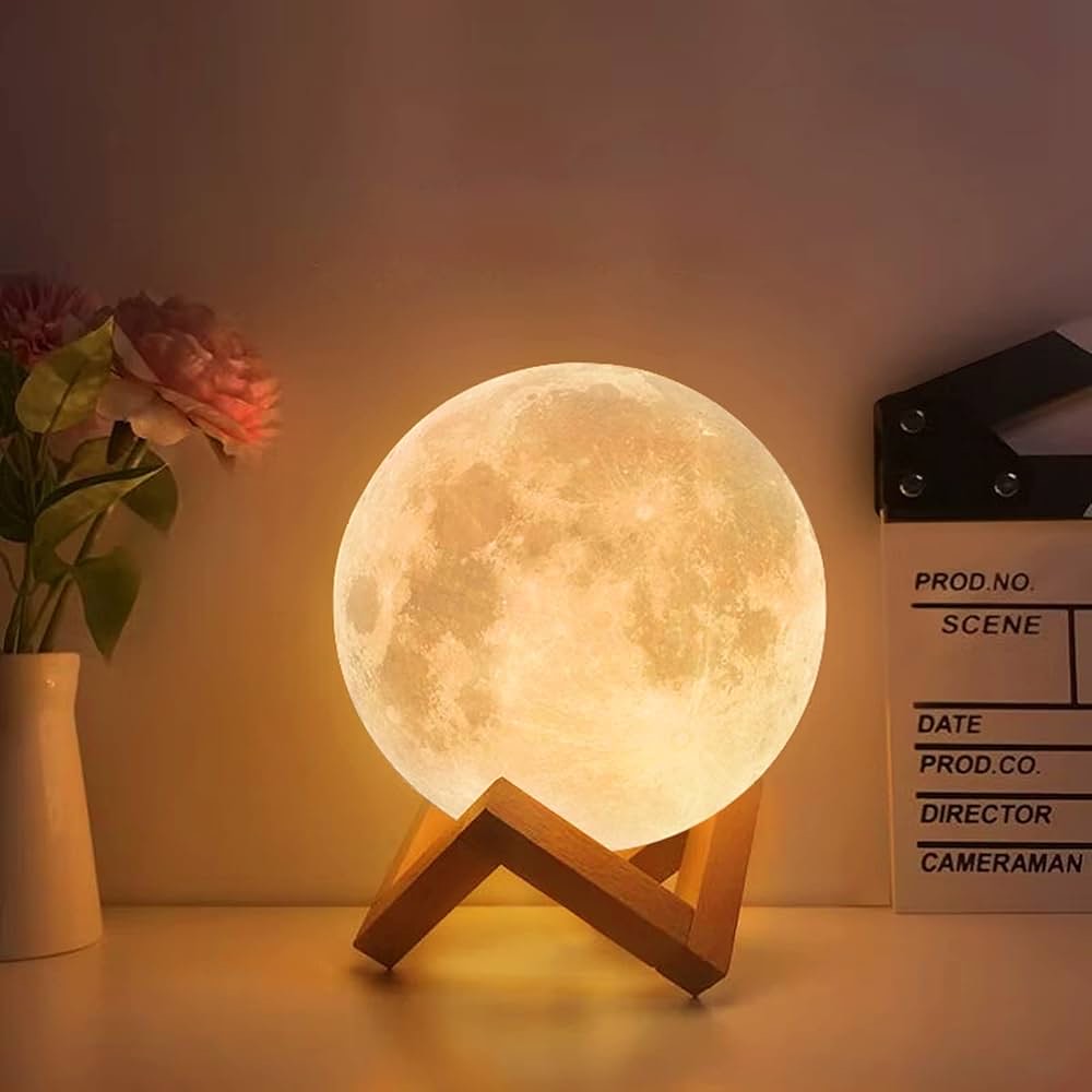 LED Moon Lamp 12cm Dimmable and Remote Control